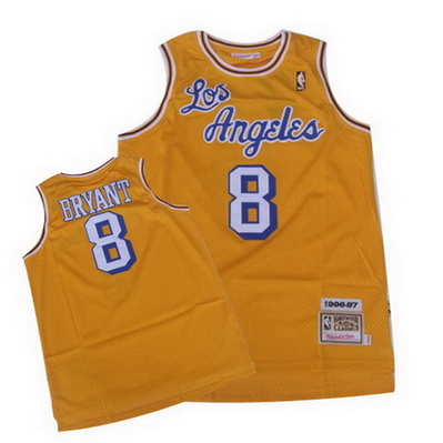 canotta kobe bryant 8 1996-97 retro los angeles lakers giallo