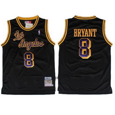 maglia kobe bryant 8 1996-97 retro los angeles lakers nero