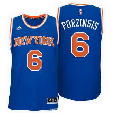 canotta basket kristaps porzingis 6 2016 new york knicks blu