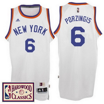 maglia kristaps porzingis 6 2017 new york knicks bianca