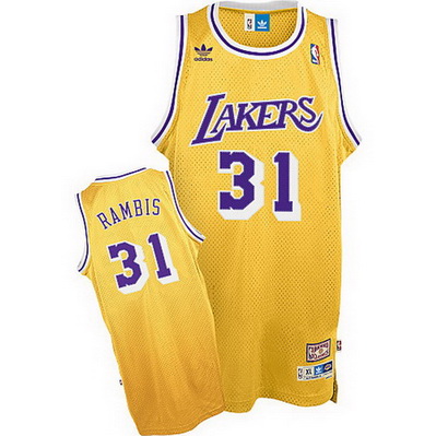 canotta uomo kurt rambis 31 los angeles lakers giallo