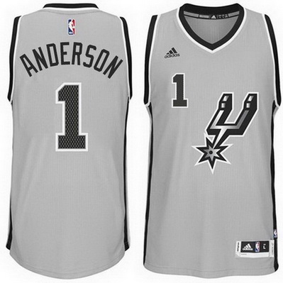 maglia nba kyle anderson 1 2015 san antonio spurs grigio