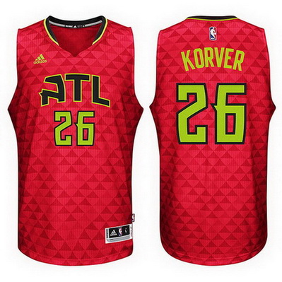 maglia kyle korver 26 2016 atlanta hawks rev30 rosso