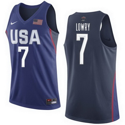 canotte basket uomo kyle lowry 7 nba usa olimpiadi 2016 blu