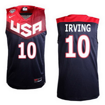 maglia basket kyrie irving 10 nba usa 2014 nero