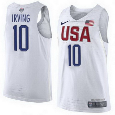 maglie uomo kyrie irving 10 nba usa olimpiadi 2016 bianca