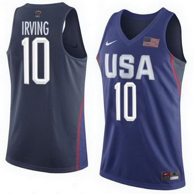 maglie basket kyrie irving 10 nba usa olimpiadi 2016 blu