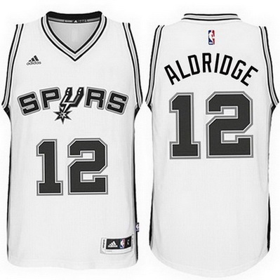 maglia lamarcus aldridge 12 2015 san antonio spurs bianca