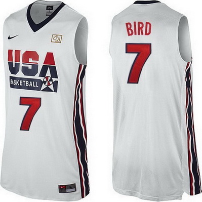 canotta uomo larry bird 7 nba usa 1992 bianca