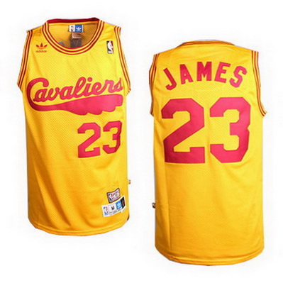 maglia nba lebron james 23 retro cleveland cavaliers giallo