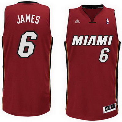 canotta lebron james 6 miami heat rev30 rosso