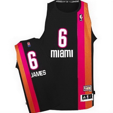 canotta nba lebron james 6 retro miami heat nero