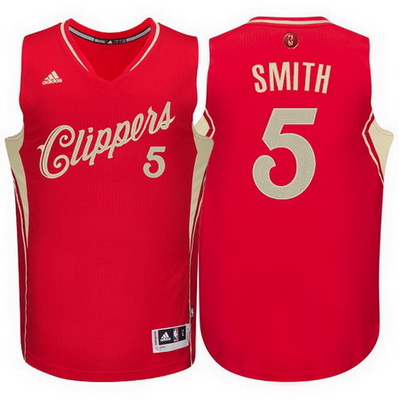 maglia uomo los angeles clippers natale 2015 josh smith 5 rosso