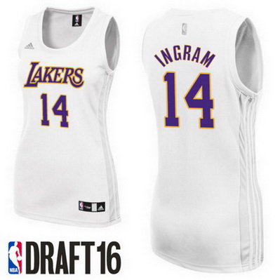 maglie basketa donne los angeles lakers brandon ingram 14 bianca