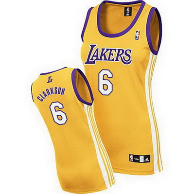 maglia basketa donna los angeles lakers jordan clarkson 6 giallo