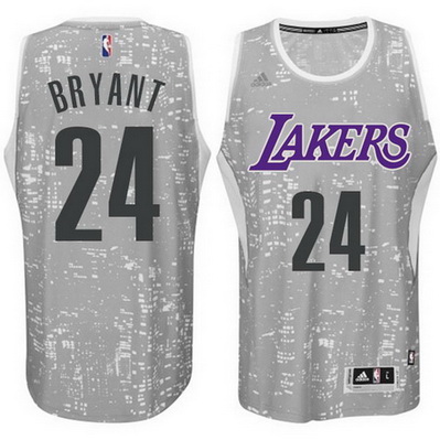 canotte uomo los angeles lakers kobe bryant 24 lights grigio