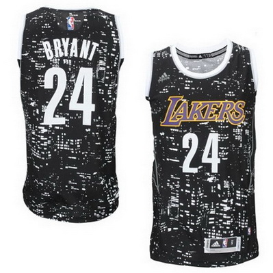 maglie basket los angeles lakers kobe bryant 24 lights nero