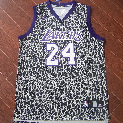 maglie uomo los angeles lakers leopard kobe bryant 24 grigio