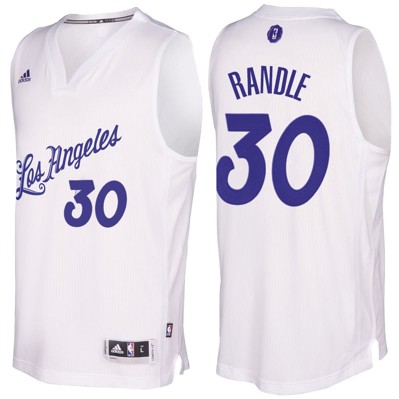 Maglie Basket Los Angeles Lakers Natale 2016 Julius Randle 30 Bianca
