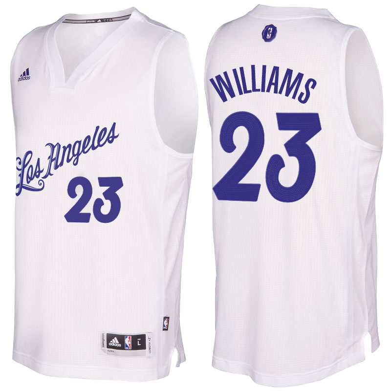 Maglie Basket Los Angeles Lakers Natale 2016 Lou Williams 23 Bianca