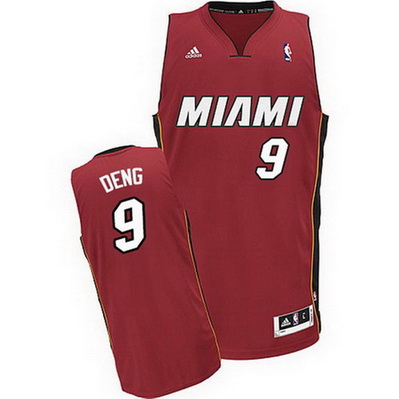 maglia basket luol deng 9 miami heat rev30 rosso