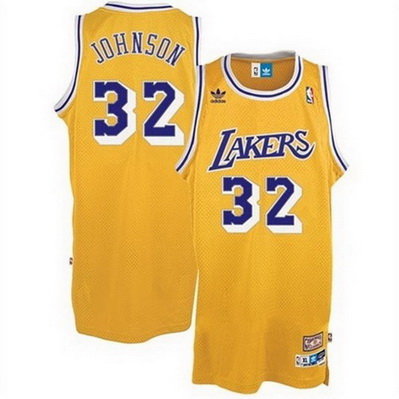 canotta basket magic johnson 32 los angeles lakers giallo