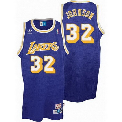 maglia nba magic johnson 32 los angeles lakers porpora