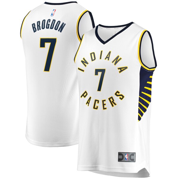 maglia Malcolm Brogdon 7 2020 indiana pacers bianca