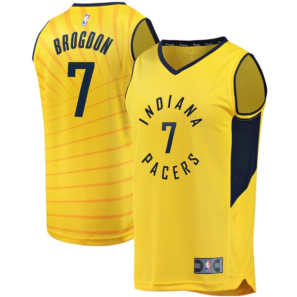 maglia Malcolm Brogdon 7 2020 indiana pacers giallo