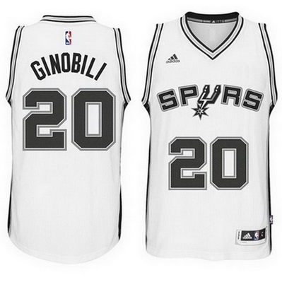 maglia nba manu ginobili 20 2015 san antonio spurs bianca