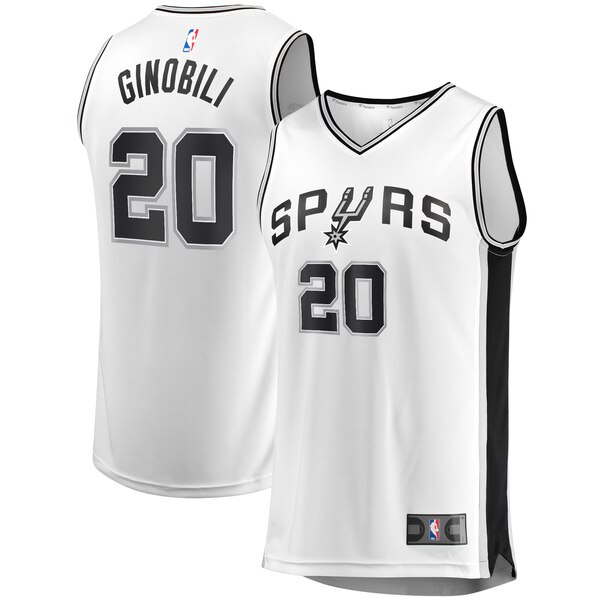 canotta basket Manu Ginobili 20 2019-2020 san antonio spurs bianca