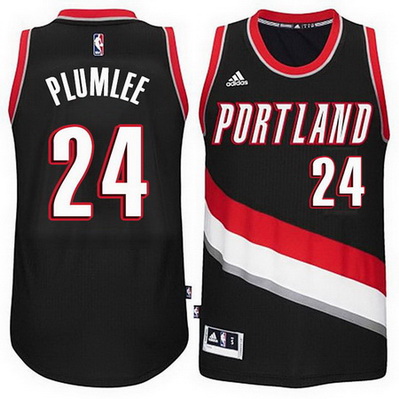 maglia uomo mason plumlee 24 portland trail blazers nero