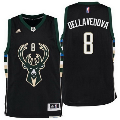 maglia matthew dellavedova 8 2016 milwaukee bucks nero