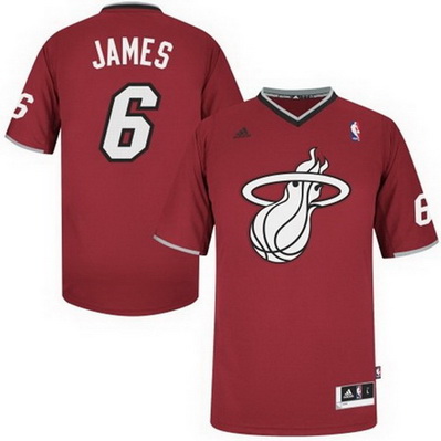 maglie basket miami heat 1 natale 2013 lebron james 6 rosso