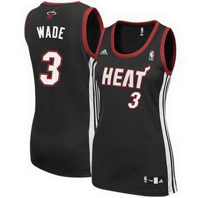 maglia basketa donna miami heat dwyane wade 3 nero