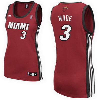 canotta nba donna miami heat dwyane wade 3 rosso