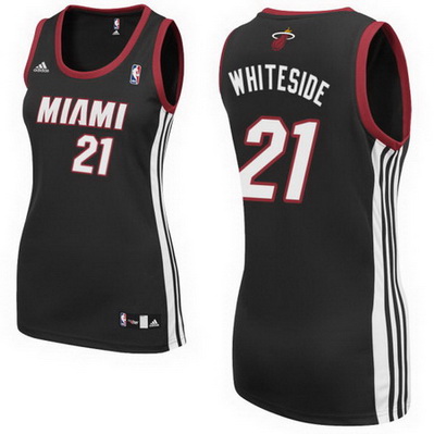 maglie basketa donne miami heat hassan whiteside 21 nero