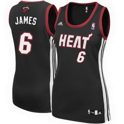 canotte basket donne miami heat lebron james 6 nero