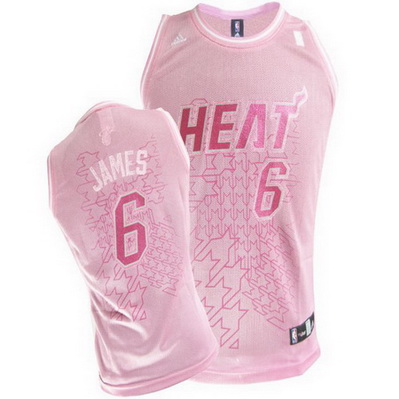 maglia basketa donna miami heat lebron james 6 rosa