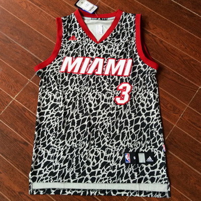 canotta uomo miami heat leopard dwyane wade 3 grigio