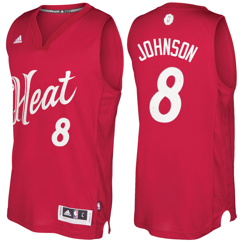 Maglie Basket Miami Heat Natale 2016 Tyler Johnson 8 Rosso