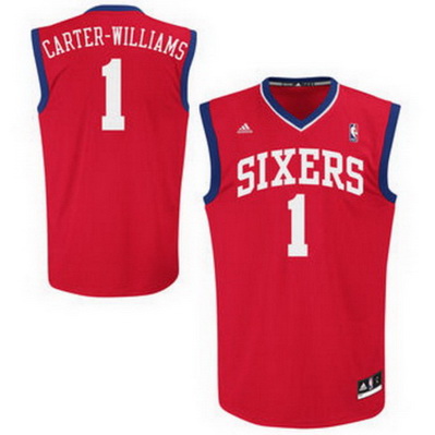 maglia nba michael carter-williams 1 philadelphia 76ers rosso