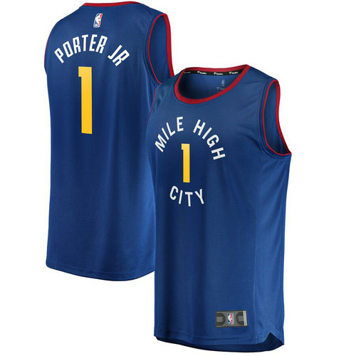 maglia nba Michael Porter Jr 1 2019 denver nuggets Bleu