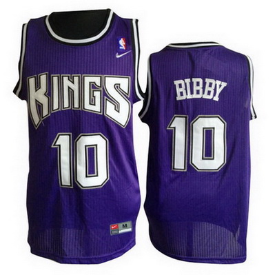 maglia mike bibby 10 retro sacramento kings porpora