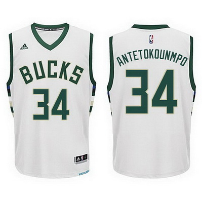 canotta milwaukee bucks bambino giannis antetokounmpo 34 bianca