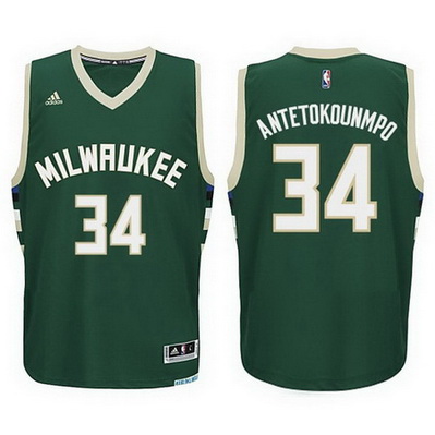 maglia milwaukee bucks bambino giannis antetokounmpo 34 verde