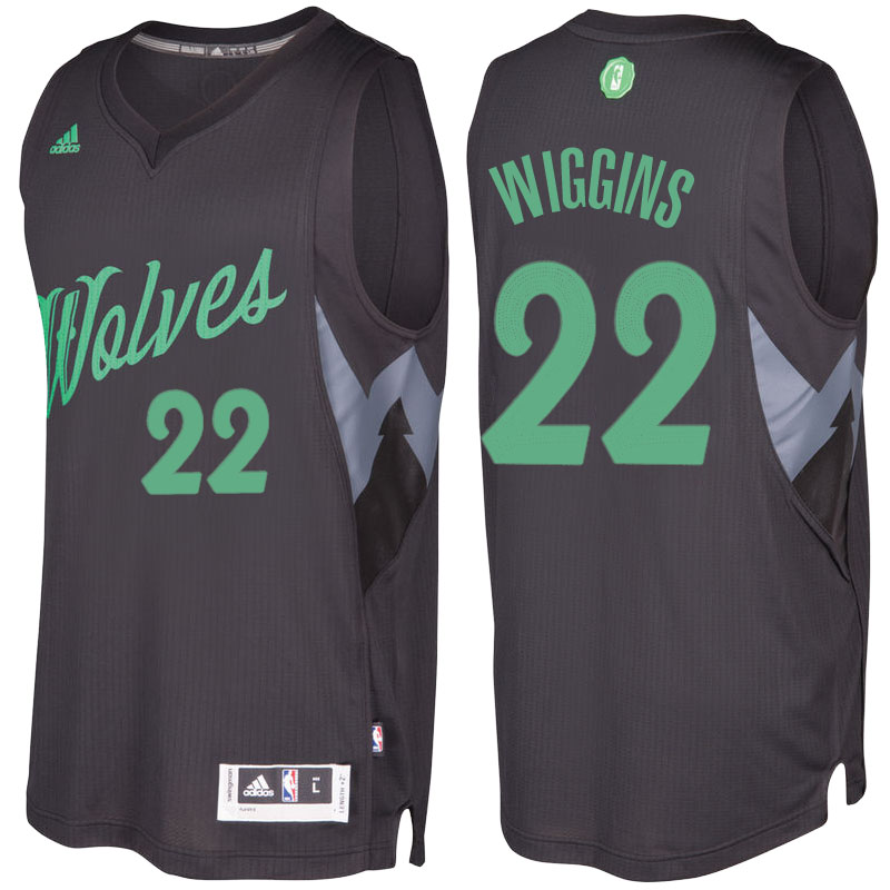 Maglie Basket Minnesota Timberwolves Natale 2016 Andrew Wiggins 22 Nero