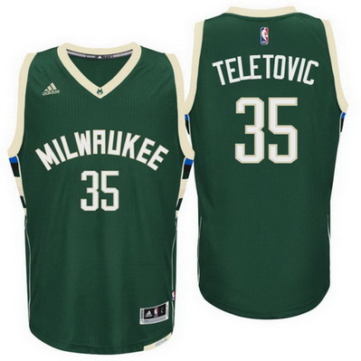 maglia nba mirza teletovic 35 2016 milwaukee buck verde