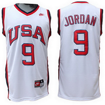 maglia basket nba michael Jordan 9 usa 1984 bianca