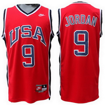 canotta basket nba michael Jordan 9 usa 1984 rosso